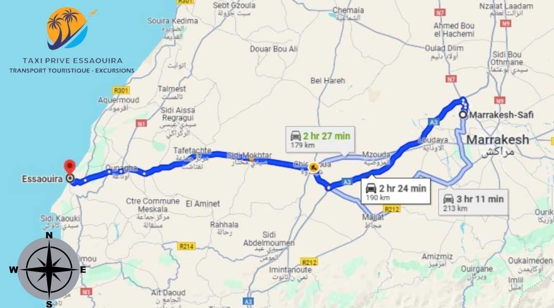 Taxi from Marrakech to Essaouira Transfer